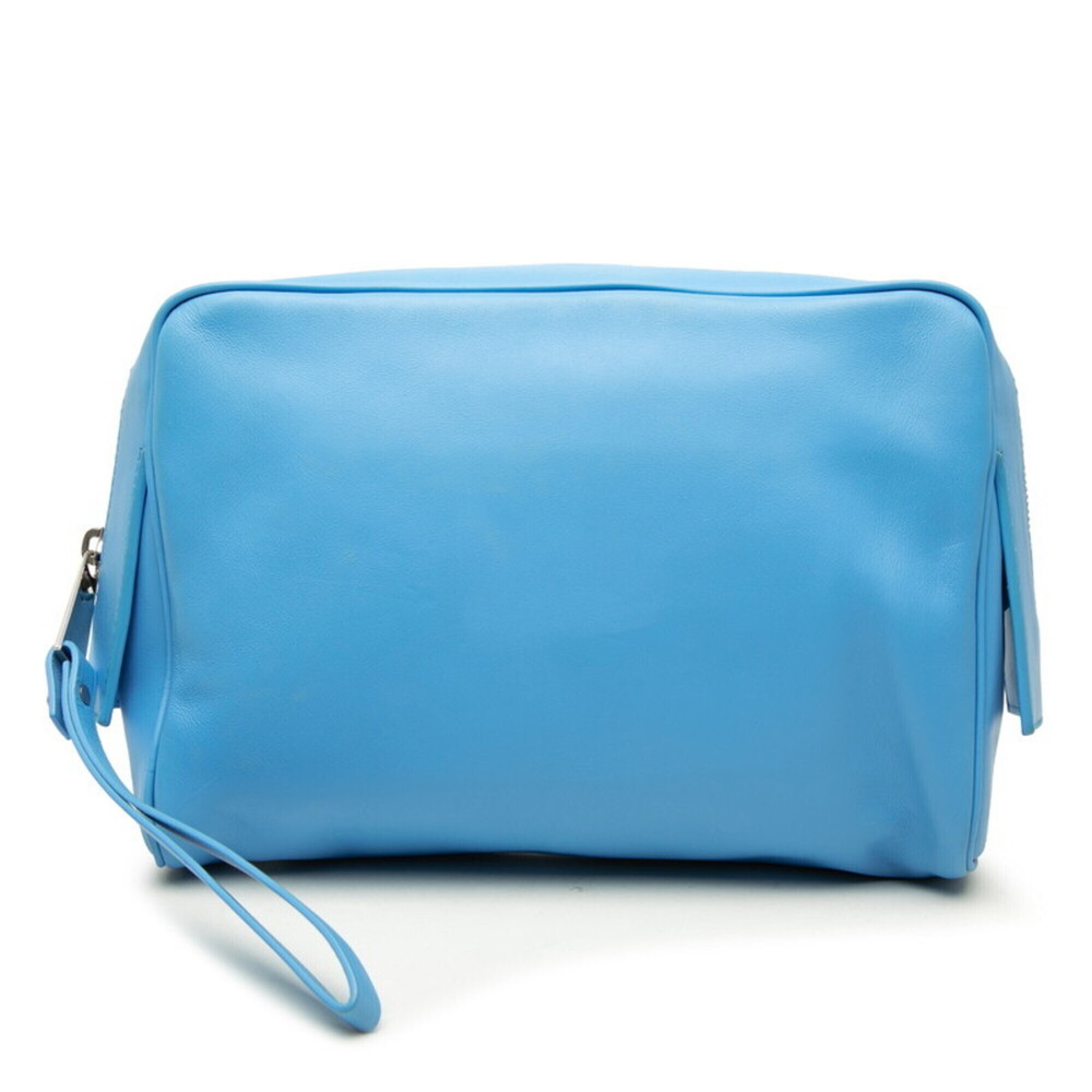 Bottega Veneta Second Bag Clutch Blue Leather Women's BOTTEGAVENETA